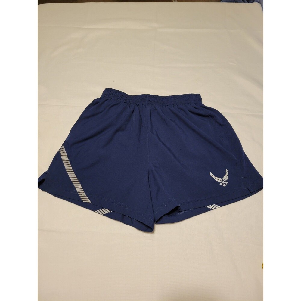 U.S. Air Force Men's Blue Running Shorts M Regular Knit Polyester Lycra Elastic